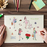 Craspire Shopping Woman, Shopping Woman, Poodle, Bag, Earrings, Necklace, Lipstick, Perfume, Nail Polish, Mushroom, Bow Tie Clear Silicone Stamp Seal for Card Making Decoration and DIY Scrapbooking