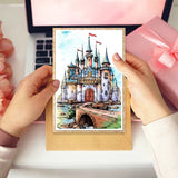 Craspire Castle Clear Silicone Stamp Seal for Card Making Decoration and DIY Scrapbooking