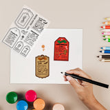 Craspire Custom PVC Plastic Clear Stamps, for DIY Scrapbooking, Photo Album Decorative, Cards Making, Label Pattern, 160x110x3mm