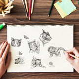 Craspire Clear Silicone Stamp Seal for Card Making Decoration and DIY Scrapbooking, Including Cat, Butterfly