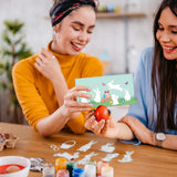 CRASPIRE Rabbit Silhouette, Bushes, Basket, Eggs Carbon Steel Cutting Dies Stencils, for DIY Scrapbooking/Photo Album, Decorative Embossing DIY Paper Card