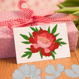 CRASPIRE Peony Carbon Steel Cutting Dies Stencils, for DIY Scrapbooking/Photo Album, Decorative Embossing DIY Paper Card