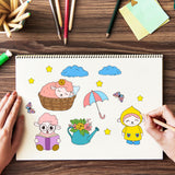 Craspire Sheep, Book, Garden, Butterfly, Dream, Clouds Clear Stamps Silicone Stamp Seal for Card Making Decoration and DIY Scrapbooking