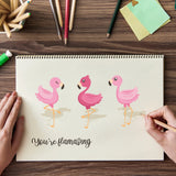 Craspire Flamingos, Island, Summer Clear Silicone Stamp Seal for Card Making Decoration and DIY Scrapbooking