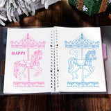 Craspire PVC Plastic Stamps, for DIY Scrapbooking, Photo Album Decorative, Cards Making, Stamp Sheets, Horse Pattern, 16x11x0.3cm