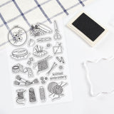 Craspire PVC Plastic Stamps, for DIY Scrapbooking, Photo Album Decorative, Cards Making, Stamp Sheets, Yarn Ball Pattern, 16x11x0.3cm