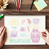 Craspire Chicken with Easter Basket Clear Stamps Silicone Stamp Seal for Card Making Decoration and DIY Scrapbooking
