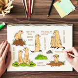 Craspire Meerkat Clear Stamps Silicone Stamp Seal for Card Making Decoration and DIY Scrapbooking