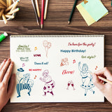 Craspire Clear Silicone Stamp Seal for Card Making Decoration and DIY Scrapbooking, Includes the Phrases, Old Man, Party