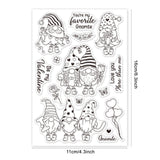 Craspire Gnome Elf, Valentine, Love Gnomes, Roses Clear Silicone Stamp Seal for Card Making Decoration and DIY Scrapbooking