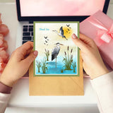 Craspire Heron, Wetlands Clear Silicone Stamp Seal for Card Making Decoration and DIY Scrapbooking