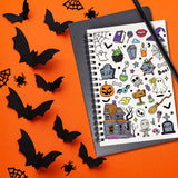 Craspire Custom PVC Plastic Clear Stamps, for DIY Scrapbooking, Photo Album Decorative, Cards Making, Halloween Themed Pattern, 160x110x3mm