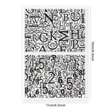 Craspire Custom PVC Plastic Clear Stamps, for DIY Scrapbooking, Photo Album Decorative, Cards Making, Number Pattern, 160x110x3mm