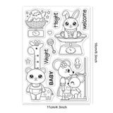 Craspire Animal, Baby, Weighing, Rabbit, Bear, Rat, Chicken Clear Silicone Stamp Seal for Card Making Decoration and DIY Scrapbooking