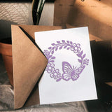 CRASPIRE Butterfly Wreath Carbon Steel Cutting Dies Stencils, for DIY Scrapbooking/Photo Album, Decorative Embossing DIY Paper Card