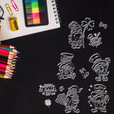 Craspire Clear Silicone Stamp Seal for Card Making Decoration and DIY Scrapbooking, Includes Gnome, St Patrick's Day, Clover, Green, Elf