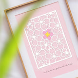 CRASPIRE Sakura and Sakura Background Frame Carbon Steel Cutting Dies Stencils, for DIY Scrapbooking/Photo Album, Decorative Embossing DIY Paper Card