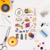 Craspire PVC Plastic Stamps, for DIY Scrapbooking, Photo Album Decorative, Cards Making, Stamp Sheets, Yarn Ball Pattern, 16x11x0.3cm