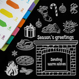 Craspire Christmas Fireplace Silicone Stamp Seal for Card Making Decoration and DIY Scrapbooking