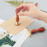 Rose Wood Handle Oval Wax Seal Stamp