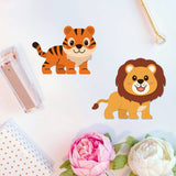 CRASPIRE Lion, Tiger, Cute Animals, Greeting Card Carbon Steel Cutting Dies Stencils, for DIY Scrapbooking/Photo Album, Decorative Embossing DIY Paper Card