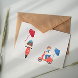 CRASPIRE Ride an Electric Car, Love Hearts, Balloons, Cats, Helmets, Scarves, Glasses, Flags, Dress Up Carbon Steel Cutting Dies Stencils, for DIY Scrapbooking/Photo Album, Decorative Embossing DIY Paper Card