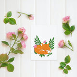 CRASPIRE Fox, Flower, Grass, Combination Carbon Steel Cutting Dies Stencils, for DIY Scrapbooking/Photo Album, Decorative Embossing DIY Paper Card