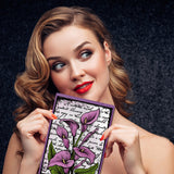 CRASPIRE Calla Lily Background Clear Silicone Stamp Seal for Card Making Decoration and DIY Scrapbooking