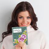 Craspire Linen Background Clear Silicone Stamp Seal for Card Making Decoration and DIY Scrapbooking