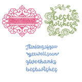 CRASPIRE Thinking of You Words, Best Wishes Words?????????????¡ì?????|Give Thanks Words?????????????¡ì?????|Get Well Soon Words Carbon Steel Cutting Dies Stencils, for DIY Scrapbooking/Photo Album, Decorative Embossing DIY Paper Card