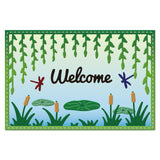 CRASPIRE Cattail, Willow Frame, Lotus Leaf, Pond, Dragonfly, Welcome Carbon Steel Cutting Dies Stencils, for DIY Scrapbooking/Photo Album, Decorative Embossing DIY Paper Card