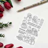 Craspire Bookworm Clear Silicone Stamp Seal for Card Making Decoration and DIY Scrapbooking