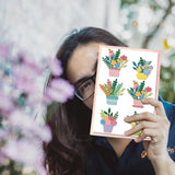 CRASPIRE Flowerpot, Flower Carbon Steel Cutting Dies Stencils, for DIY Scrapbooking/Photo Album, Decorative Embossing DIY Paper Card