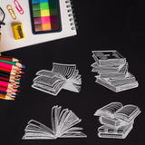 Craspire Book , Bookshelf, Quill, Inkwell, Glasses Clear Stamps Silicone Stamp Seal for Card Making Decoration and DIY Scrapbooking