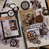 Craspire Mechanical Gears Steampunk Vintage Stamps Silicone Stamp Seal for Card Making Decoration and DIY Scrapbooking