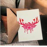 CRASPIRE Antlers, Flowers, Pendants, Feathers Carbon Steel Cutting Dies Stencils, for DIY Scrapbooking/Photo Album, Decorative Embossing DIY Paper Card