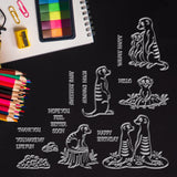 Craspire Meerkat Clear Stamps Silicone Stamp Seal for Card Making Decoration and DIY Scrapbooking