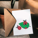 CRASPIRE Ladybug, Leaves, Combination Carbon Steel Cutting Dies Stencils, for DIY Scrapbooking/Photo Album, Decorative Embossing DIY Paper Card