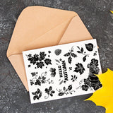 Craspire PVC Plastic Stamps, for DIY Scrapbooking, Photo Album Decorative, Cards Making, Stamp Sheets, Maple Leaf Pattern, 160x110x3mm