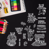 Craspire Raccoon Clear Silicone Stamp Seal for Card Making Decoration and DIY Scrapbooking