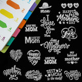 Craspire Mother's Day, Love, Mom Clear Silicone Stamp Seal for Card Making Decoration and DIY Scrapbooking