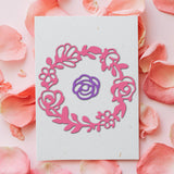 CRASPIRE Wreath, Flower, Rose, Bow Carbon Steel Cutting Dies Stencils, for DIY Scrapbooking/Photo Album, Decorative Embossing DIY Paper Card