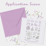 Craspire Island, Beach, Sand, Shells, Crabs, Starfish Stamp Clear Silicone Stamp Seal for Card Making Decoration and DIY Scrapbooking