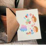 CRASPIRE Hedgehog, Flower, Balloon, Party, Gift, Snail Carbon Steel Cutting Dies Stencils, for DIY Scrapbooking/Photo Album, Decorative Embossing DIY Paper Card