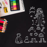 Craspire Girl, Clothes, Dress Up, Cartoon Clear Silicone Stamp Seal for Card Making Decoration and DIY Scrapbooking