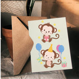 CRASPIRE Monkey, Birthday, Party, Balloons, Hearts, Stars Carbon Steel Cutting Dies Stencils, for DIY Scrapbooking/Photo Album, Decorative Embossing DIY Paper Card