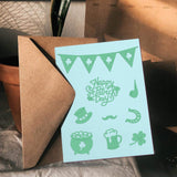 CRASPIRE St. Patrick's Day, Clover, Hat, Flag, Beer, Gold Coins Carbon Steel Cutting Dies Stencils, for DIY Scrapbooking/Photo Album, Decorative Embossing DIY Paper Card