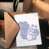 CRASPIRE Squirrel, Combination, Flowers Carbon Steel Cutting Dies Stencils, for DIY Scrapbooking/Photo Album, Decorative Embossing DIY Paper Card