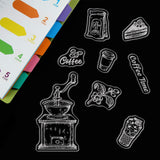 Craspire PVC Plastic Stamps, for DIY Scrapbooking, Photo Album Decorative, Cards Making, Stamp Sheets, Food Pattern, 16x11x0.3cm