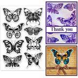 Craspire Custom PVC Plastic Clear Stamps, for DIY Scrapbooking, Photo Album Decorative, Cards Making, Butterfly Pattern, 160x110x3mm